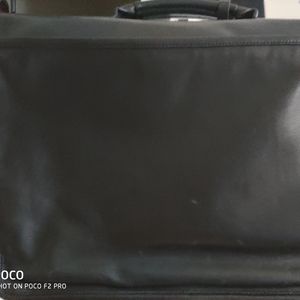 Tumi Black Leather Briefcase